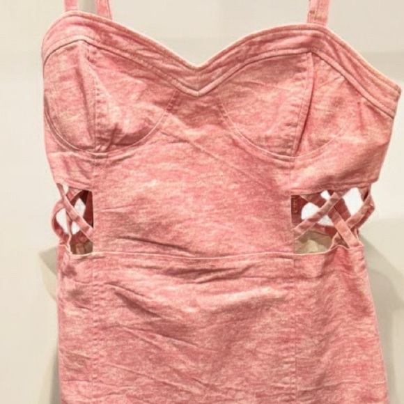 Do & be Elegant Pink Dress adjustable straps MEDIUM pit to pit 14in length 23in - Picture 6 of 6